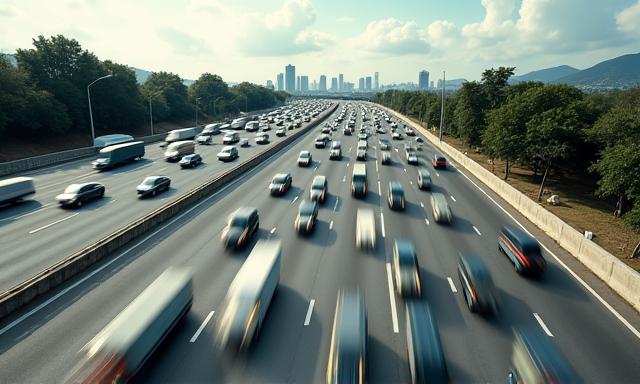 Sección de la transitada autopista México-Querétaro.
